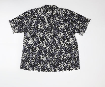 Womens UK Size XL Forever Black Basic Blouse