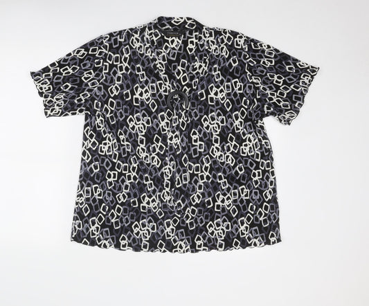 Womens UK Size XL Forever Black Basic Blouse