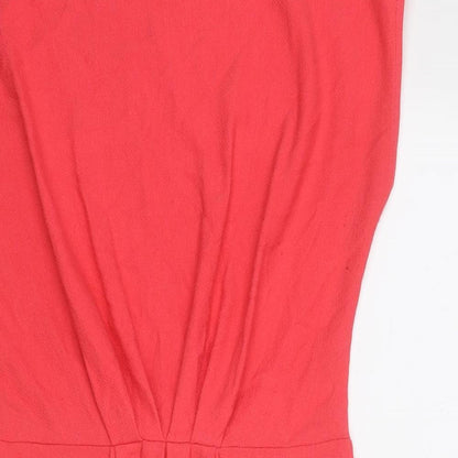 NEXT Womens Pink Viscose A-Line Size 10 Round Neck Pullover