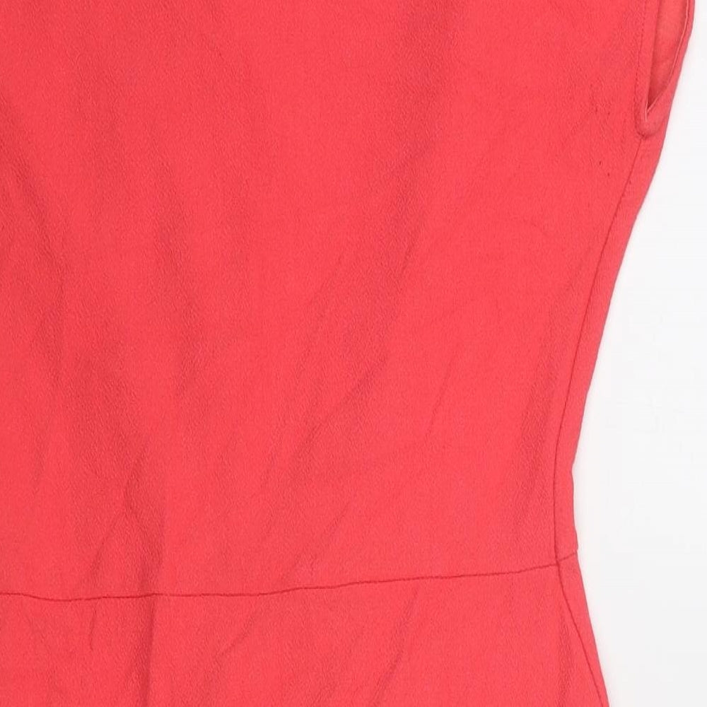 NEXT Womens Pink Viscose A-Line Size 10 Round Neck Pullover