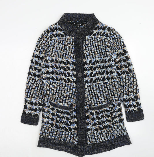 Womens UK Size M Anonymous Blue Cardigan Jumper