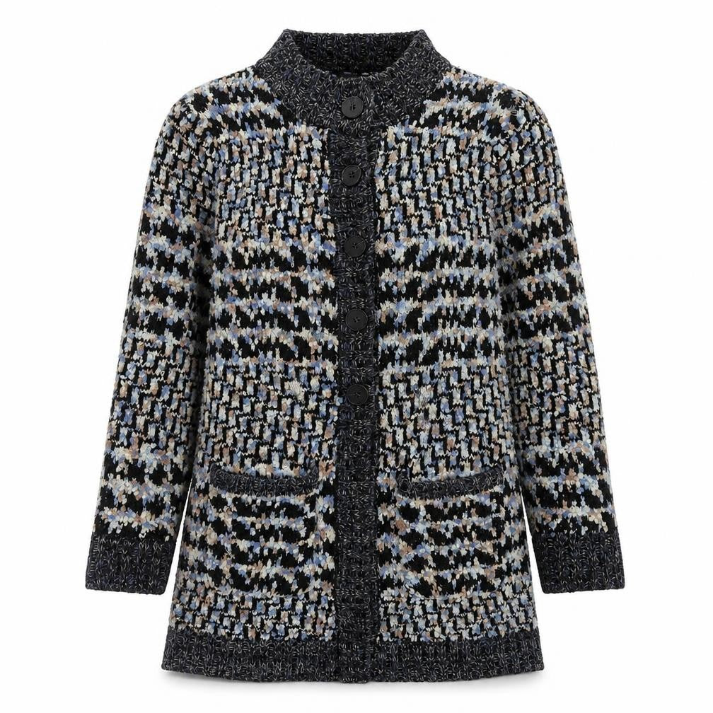 Womens UK Size M Anonymous Blue Cardigan Jumper