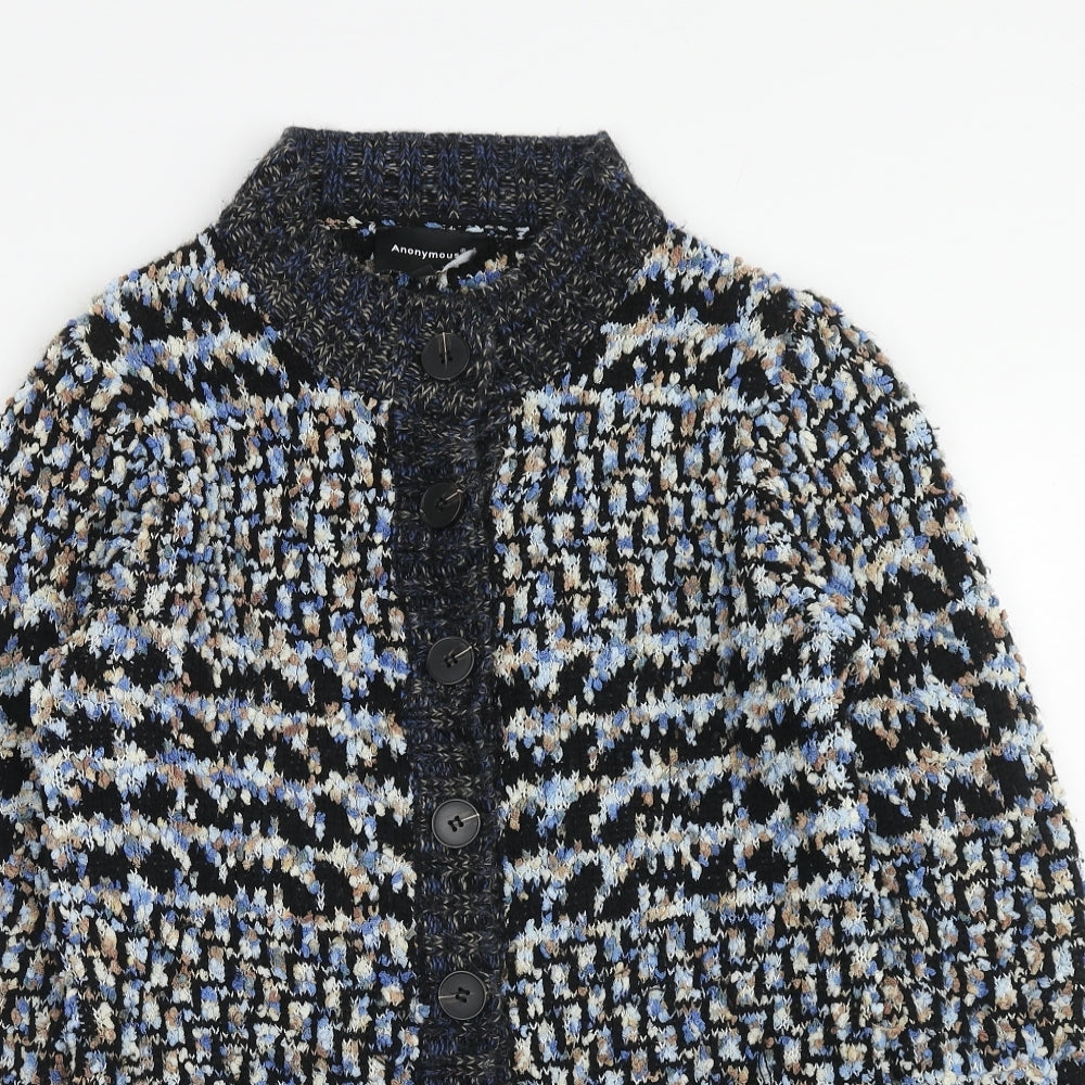 Womens UK Size M Anonymous Blue Cardigan Jumper