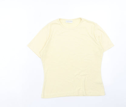Womens UK Size 14 Dorothy Perkins Yellow Basic T-Shirt