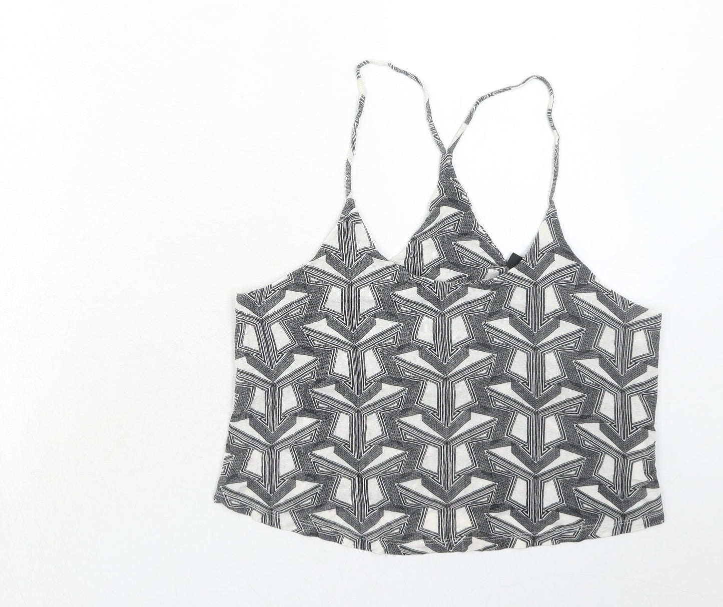 Womens UK Size 10 Topshop Grey Basic Tank
