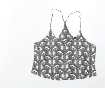 Womens UK Size 10 Topshop Grey Basic Tank