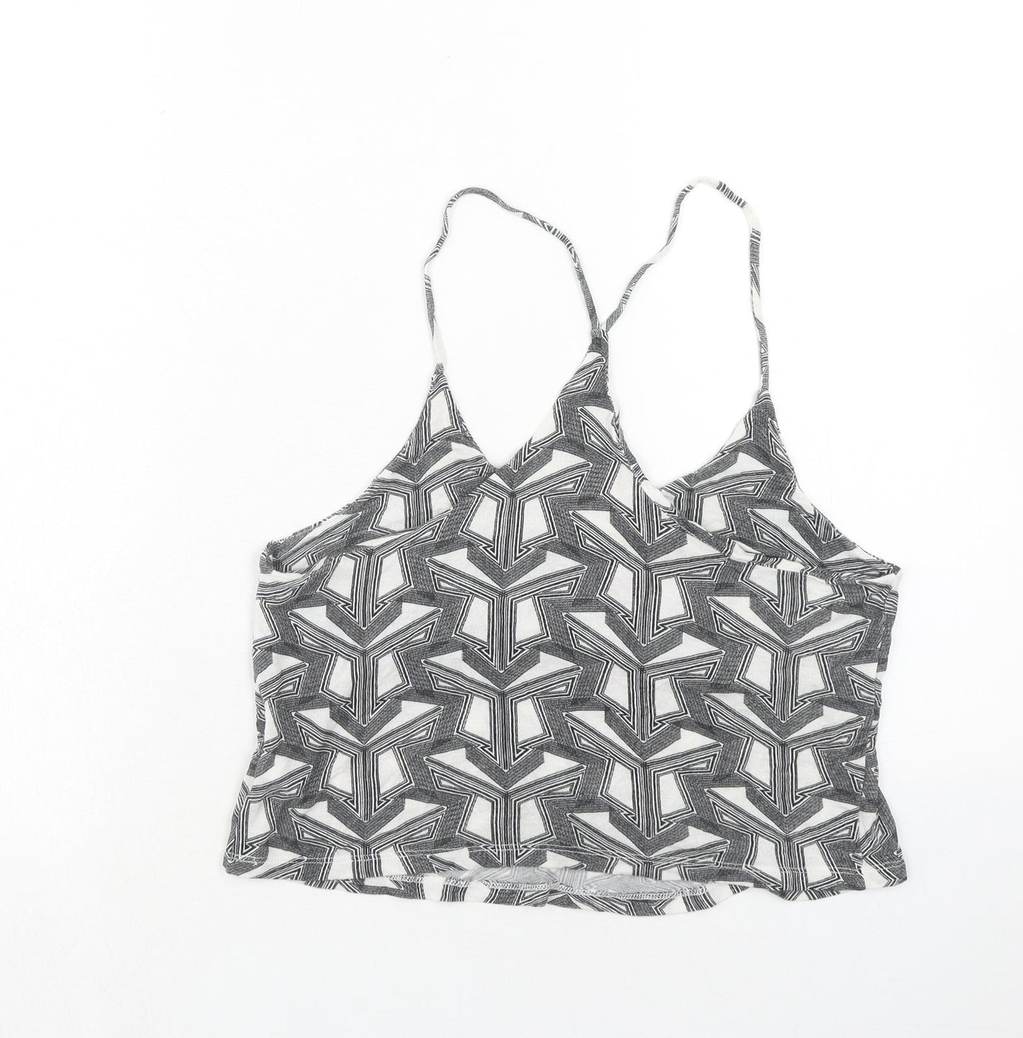 Womens UK Size 10 Topshop Grey Basic Tank