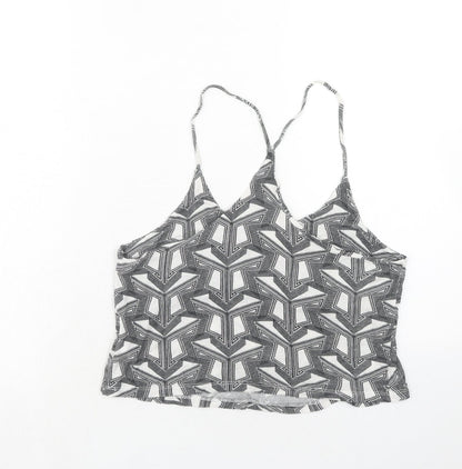 Womens UK Size 10 Topshop Grey Basic Tank