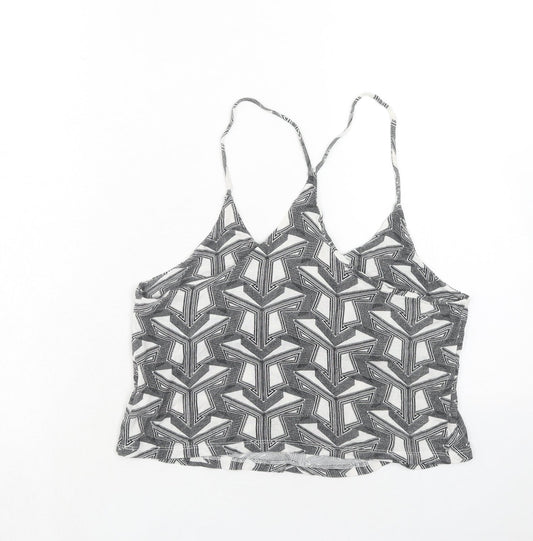 Womens UK Size 10 Topshop Grey Basic Tank