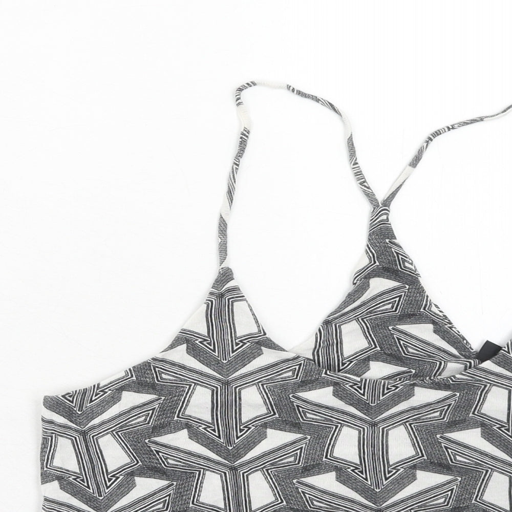 Womens UK Size 10 Topshop Grey Basic Tank