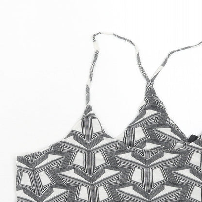 Womens UK Size 10 Topshop Grey Basic Tank