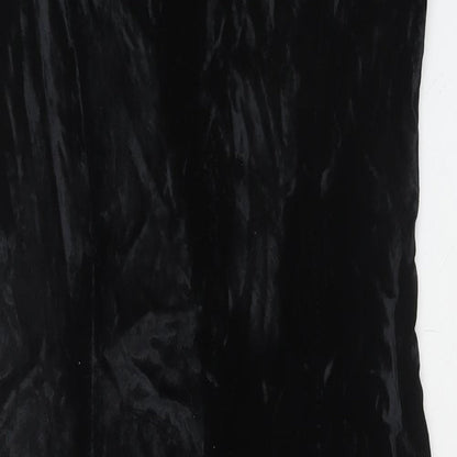 Liz Claiborne Womens Black Acetate Shift Size 4 Round Neck Zip