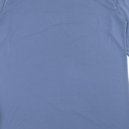 H&M Womens Blue Polyester A-Line Size L Round Neck Pullover