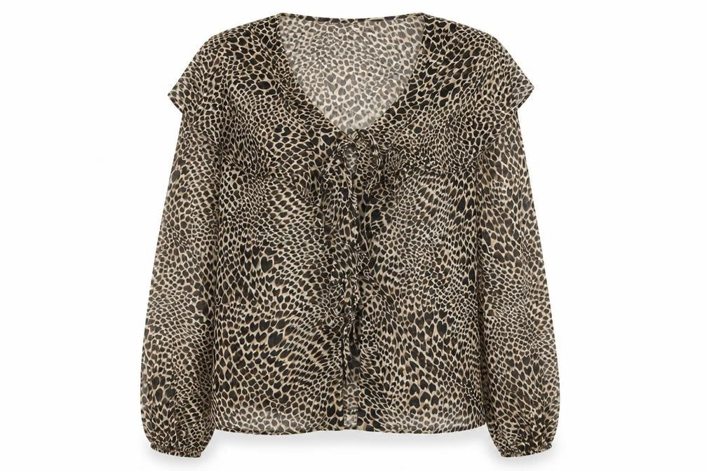Womens UK Size 10 Topshop Brown Basic Blouse