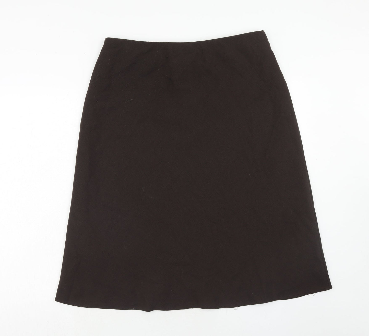 Marks and Spencer Womens Brown Polyester Swing Skirt Size 18