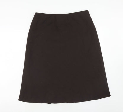 Marks and Spencer Womens Brown Polyester Swing Skirt Size 18