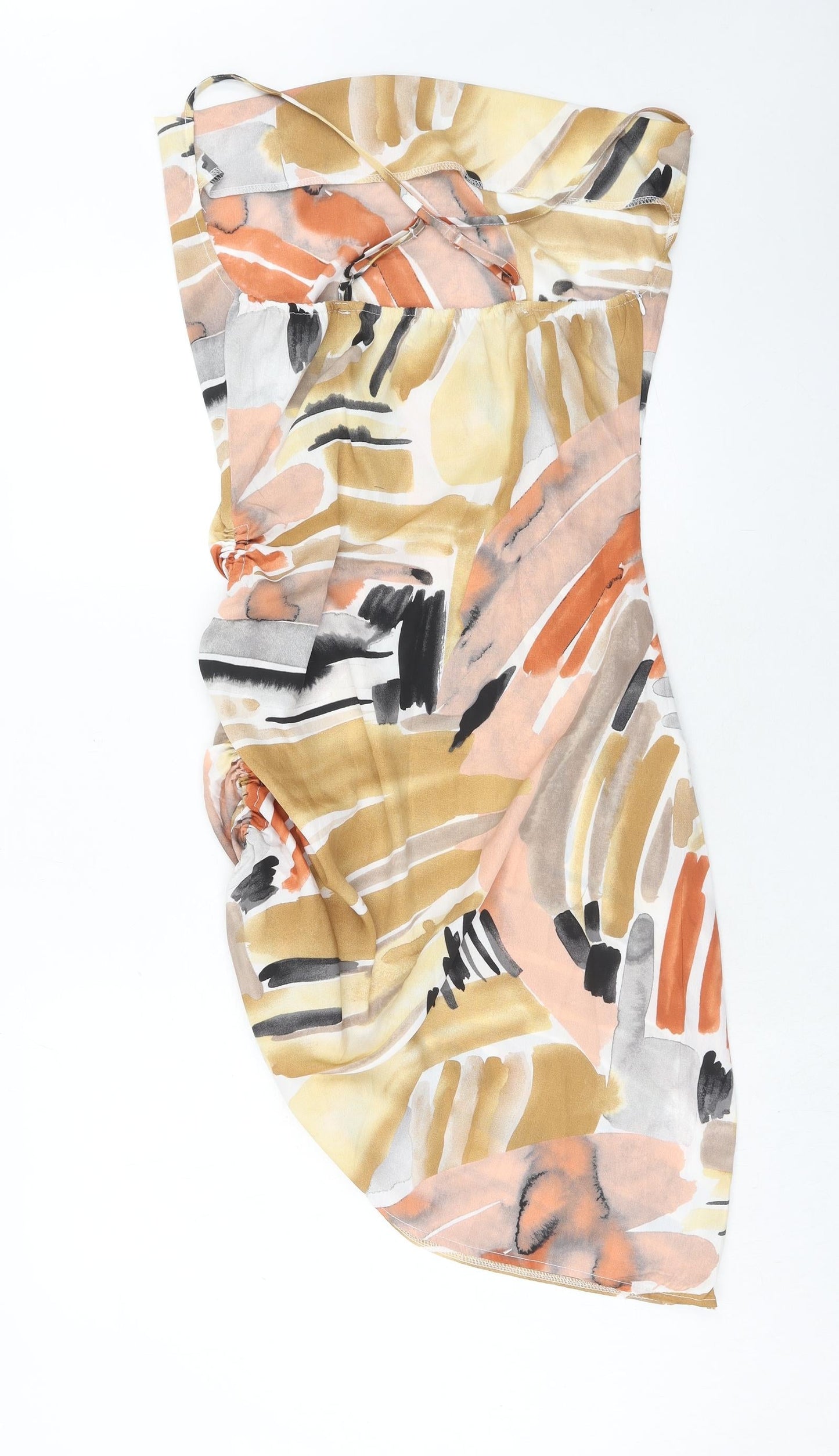 In the Style Womens Multicoloured Geometric Polyester Bodycon Size 12 Square Neck Pullover