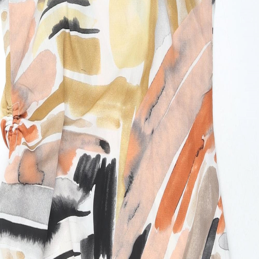 In the Style Womens Multicoloured Geometric Polyester Bodycon Size 12 Square Neck Pullover