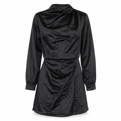 Zara Womens Black Polyester A-Line Size M Round Neck Zip