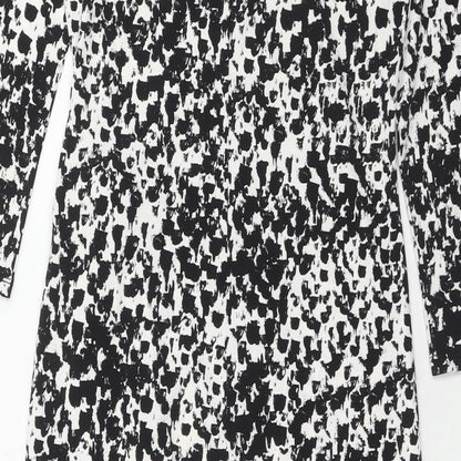 Fenn Wright Manson Womens Black Geometric Polyester A-Line Size XS Round Neck Pullover