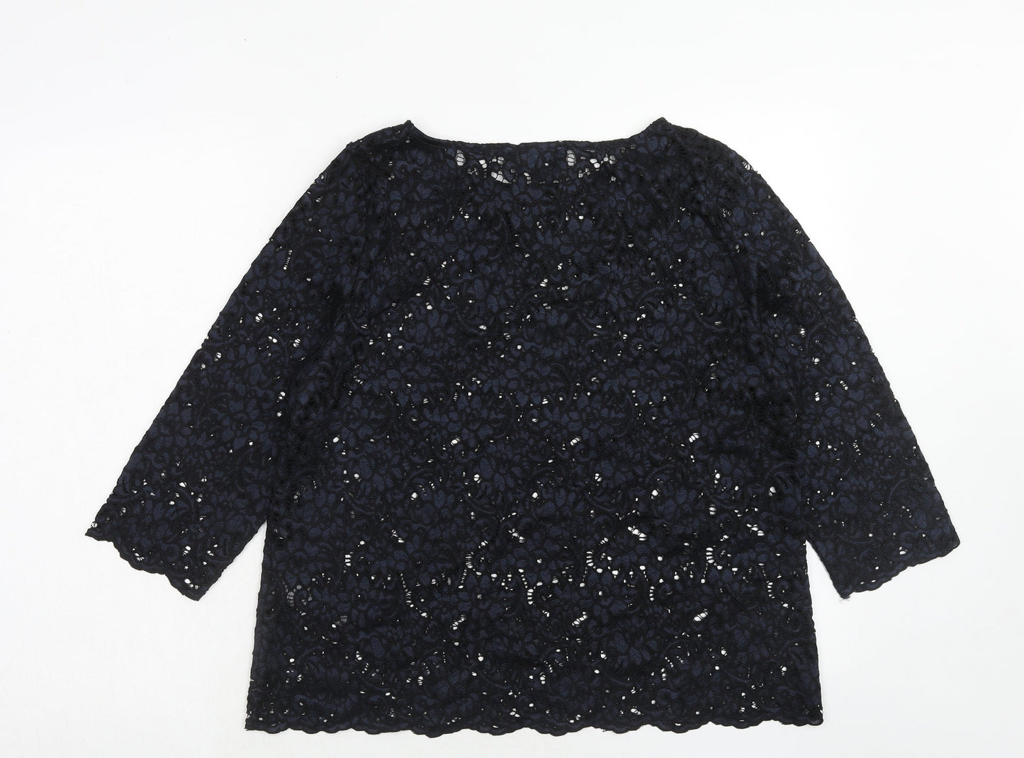 Womens UK Size 14 Marks and Spencer Blue Basic Blouse