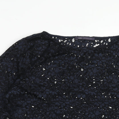 Womens UK Size 14 Marks and Spencer Blue Basic Blouse