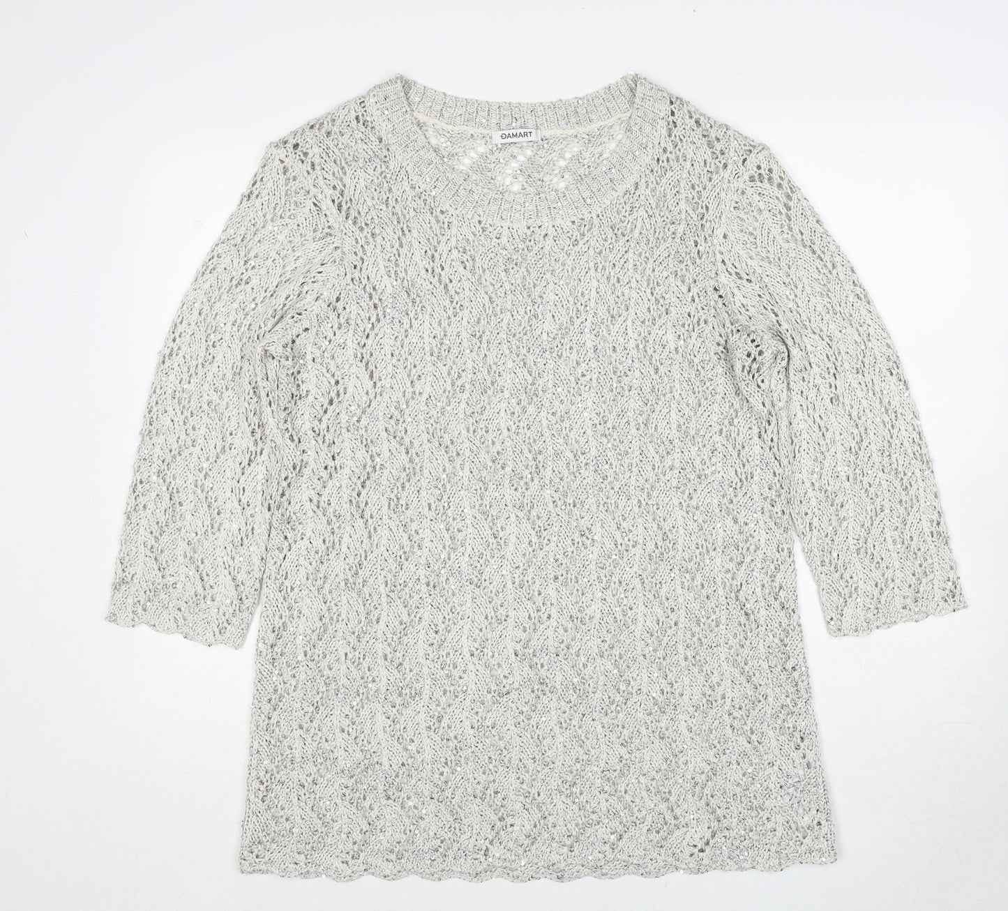 Womens UK Size 18 Damart Grey Pullover Jumper