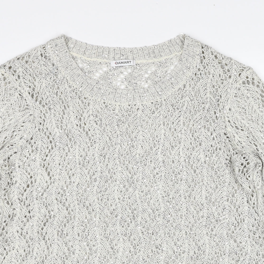 Womens UK Size 18 Damart Grey Pullover Jumper