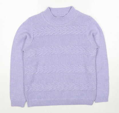Womens UK Size 10 EWM Purple Pullover Jumper