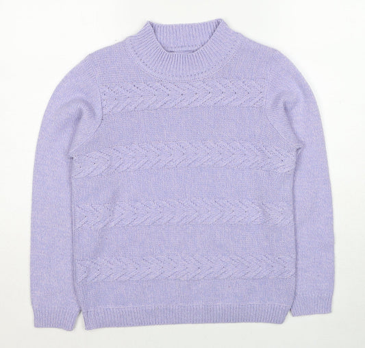 Womens UK Size 10 EWM Purple Pullover Jumper