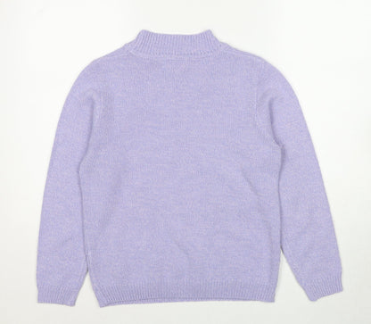 Womens UK Size 10 EWM Purple Pullover Jumper