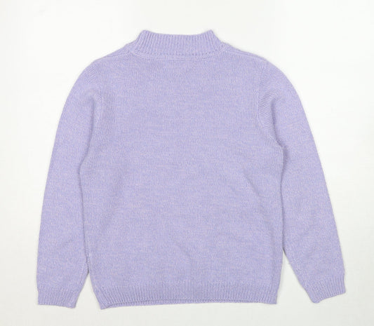 Womens UK Size 10 EWM Purple Pullover Jumper