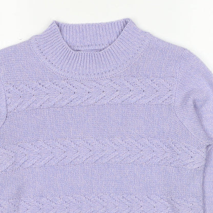 Womens UK Size 10 EWM Purple Pullover Jumper