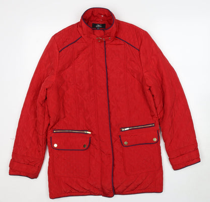 Womens UK Size 10 JBC Collection Red Quilted Coat