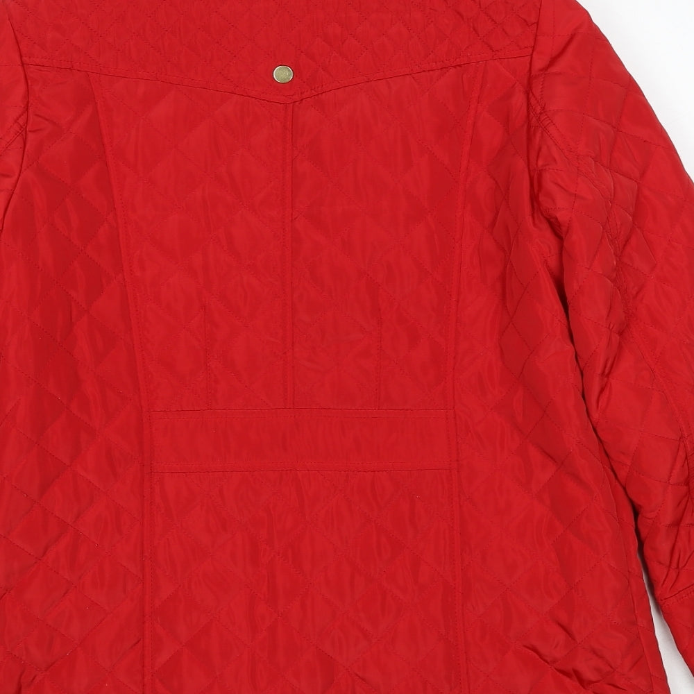 Womens UK Size 10 JBC Collection Red Quilted Coat