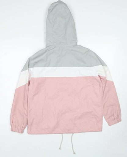 Back view of New Look girls’ pink jacket, size S, zip