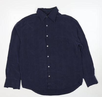 Mens UK Size L NEXT Blue  Button-Up Long Sleeve Casual Shirt
