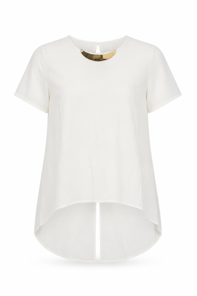 Womens UK Size 12 Glamorous White Basic Blouse