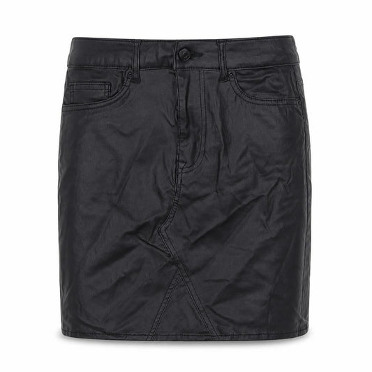 New Look Womens Black Polyester A-Line Skirt Size 8 Zip