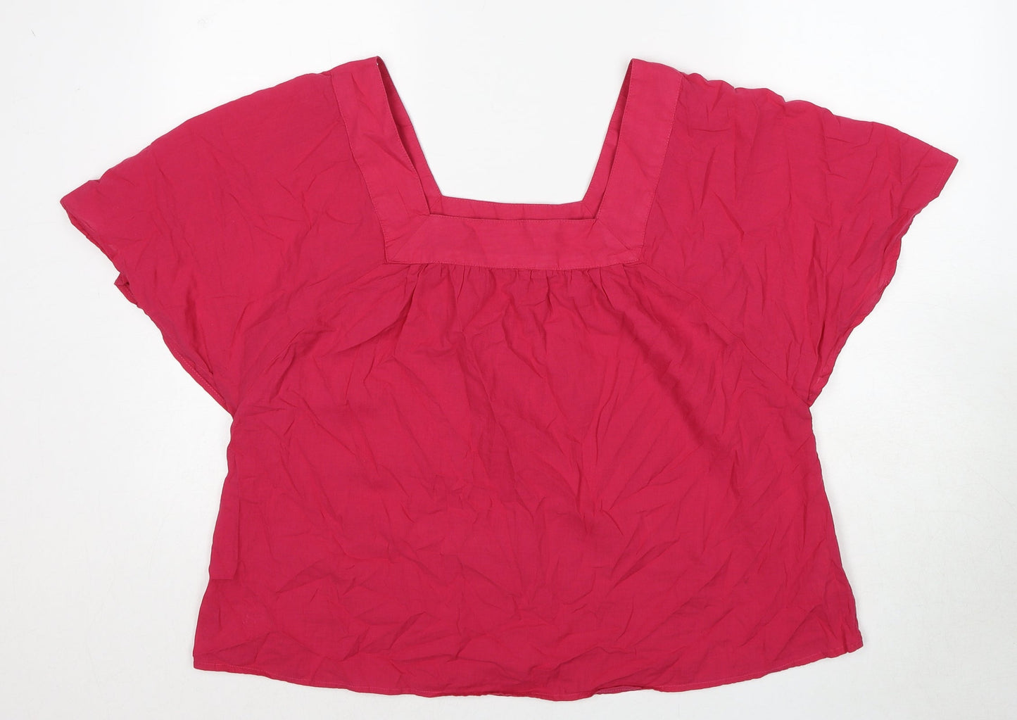 Womens UK Size 14 Marks and Spencer Pink Basic Blouse