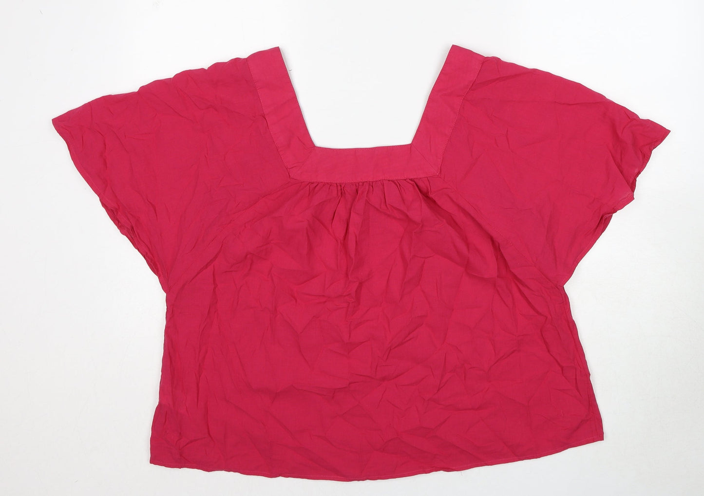 Womens UK Size 14 Marks and Spencer Pink Basic Blouse