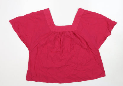 Womens UK Size 14 Marks and Spencer Pink Basic Blouse