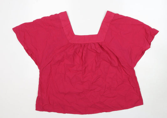 Womens UK Size 14 Marks and Spencer Pink Basic Blouse