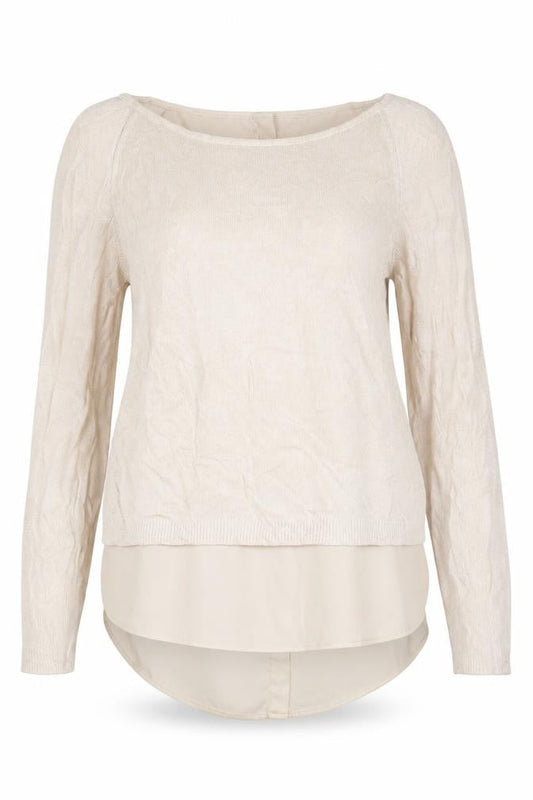 Womens UK Size 10 Yest Beige Pullover Jumper