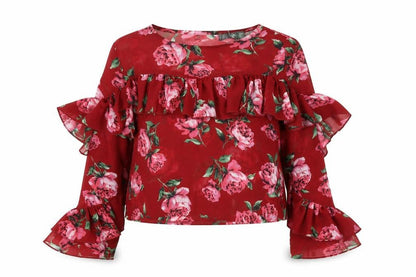 Womens UK Size 6 Missguided Red Basic Blouse