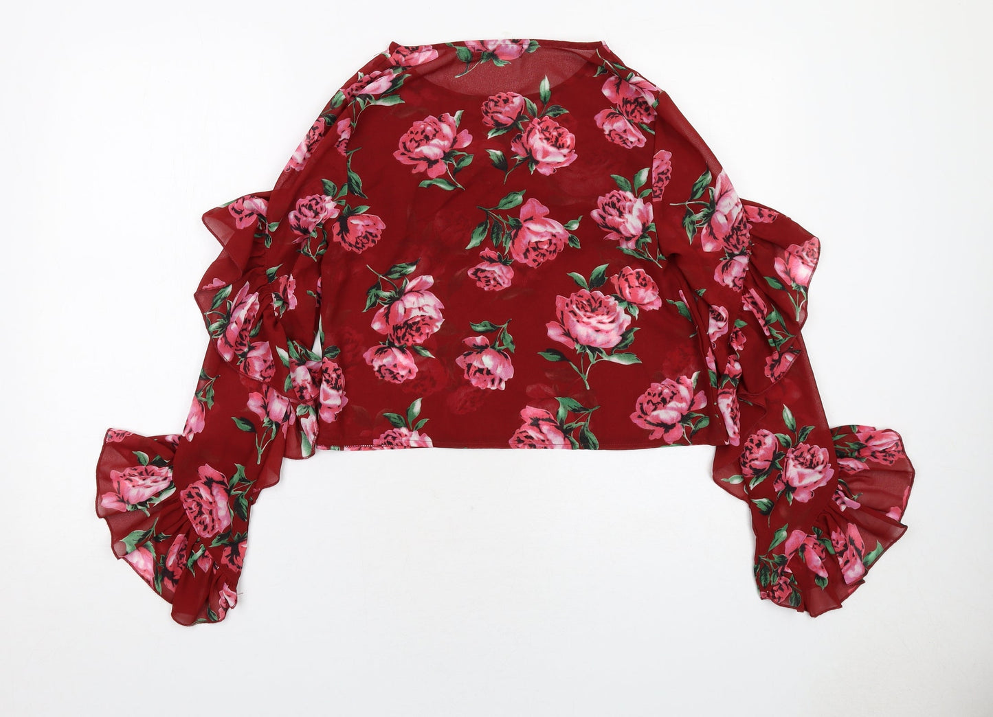 Womens UK Size 6 Missguided Red Basic Blouse