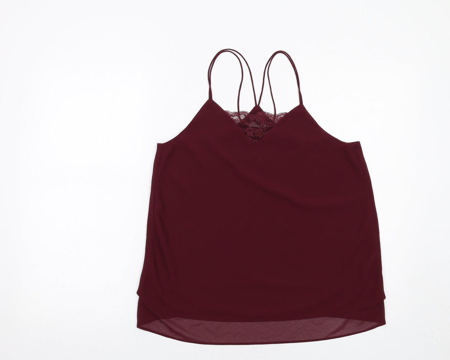 Womens UK Size 10 New Look Red Camisole Tank