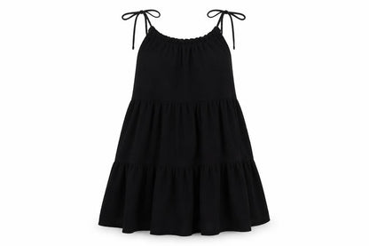 H&M Womens Black Polyester Tank Dress Size S Round Neck Pullover