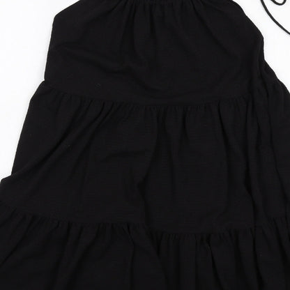 H&M Womens Black Polyester Tank Dress Size S Round Neck Pullover