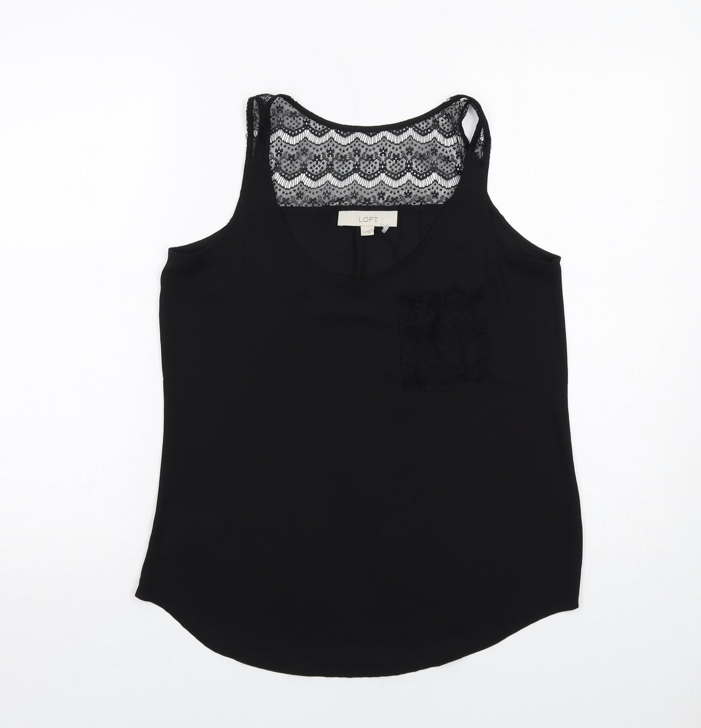 Womens UK Size XS Ann Taylor Black Basic Tank